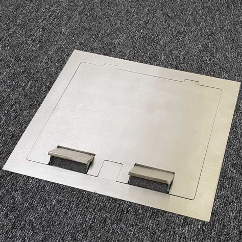 floor box stainless steel lid|galvanised box lids.